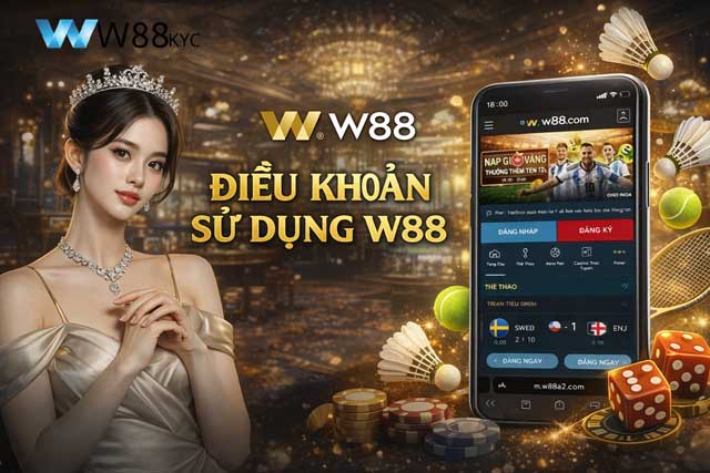 Điều Khoản Sử Dụng W88 1 Bản điều khoản sử dụng chính thức tại hệ thống nhà cái W88 HTC
