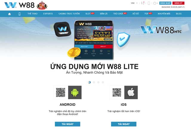 Chọn mã QR phù hợp để tải app W88