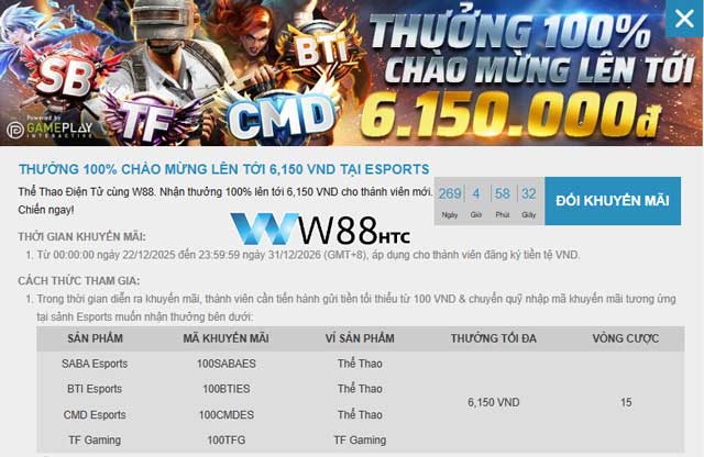 Điều kiện khuyến mãi W88 cần đọc kỹ trước khi nhận